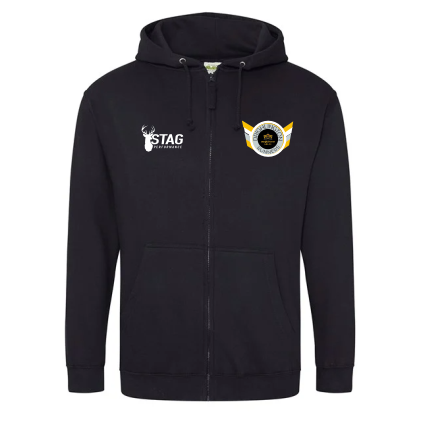 Drighlington Runners Cotton Black Zoodie - Adults